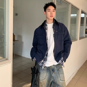 【网28】水洗撞色翻领机能飞行服夹克男A079-751-P73图片
