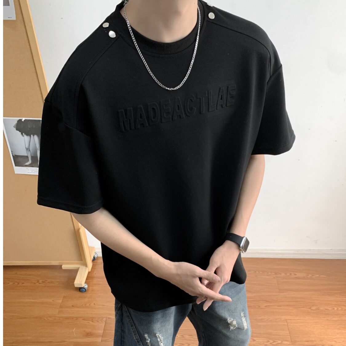 [003]短袖T恤男夏季宽松韩版百搭休闲半袖体恤衣服A079-W227-P38,男装T恤,电商A079