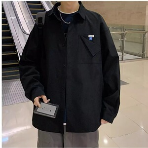 【9】宽松纯棉长袖衬衣上衣外套A079-CS2204-P35,男装衬衫,电商A079