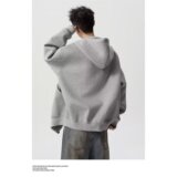 【网59】25日系秋冬斜拉链连帽社恐卫衣男宽松A079-631-P55，男装卫衣，电商A079