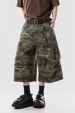 [008]迷彩风格牛仔短裤男款夏宽松阔腿七分裤A079-B122-P44，男装牛仔裤，电商A079