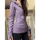 【网99】卫衣外套女2025秋季新款春秋A079-070加绒-40，女装短外套，电商A079