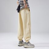 【网4】拼接直筒休闲裤A079-7010-46，男装休闲裤，电商A079