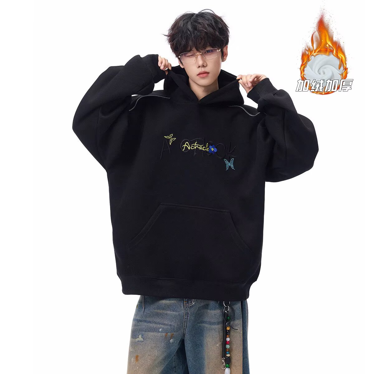 【001】5加绒加厚卫衣A079-W28-P46，男装卫衣，电商A079