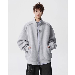 [004]立领夹克外套男宽松百搭休闲运动开衫卫衣A079-W407-P49图片