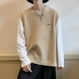 【21】圆领针织马甲背心男潮牌休闲无袖毛衣A079-0127-P35，男装背心/马甲，电商A079