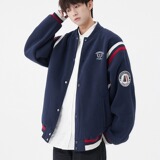 [001]刺绣拼接棒球服男女潮牌宽松情侣百搭外套A079-J811-P61，女装短外套，电商A079