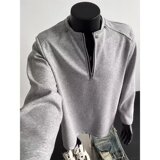 【001】加绒加厚立领半拉链卫衣男休闲长袖T恤A079-WY16加绒-P39，男装T恤，电商A079