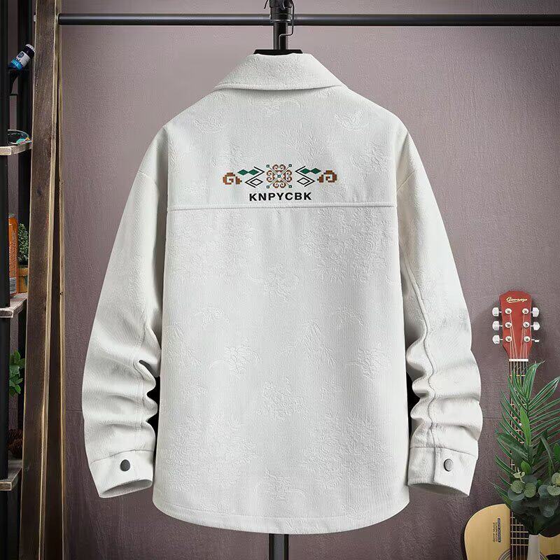 秋季新领夹克男士百搭休闲衬A079-DS03-P65【网络图1】4-8XL元,男装夹克,电商A079