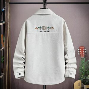 秋季新领夹克男士百搭休闲衬A079-DS03-P65【网络图1】4-8XL元图片