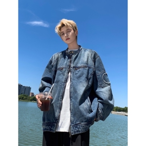 【网7】拉链口袋牛仔外套男女潮流A079-JK8936-P68图片