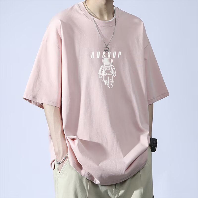【003]印花半袖t恤上衣情侣装夏季百搭bf风短袖男A079-T140PP15图片