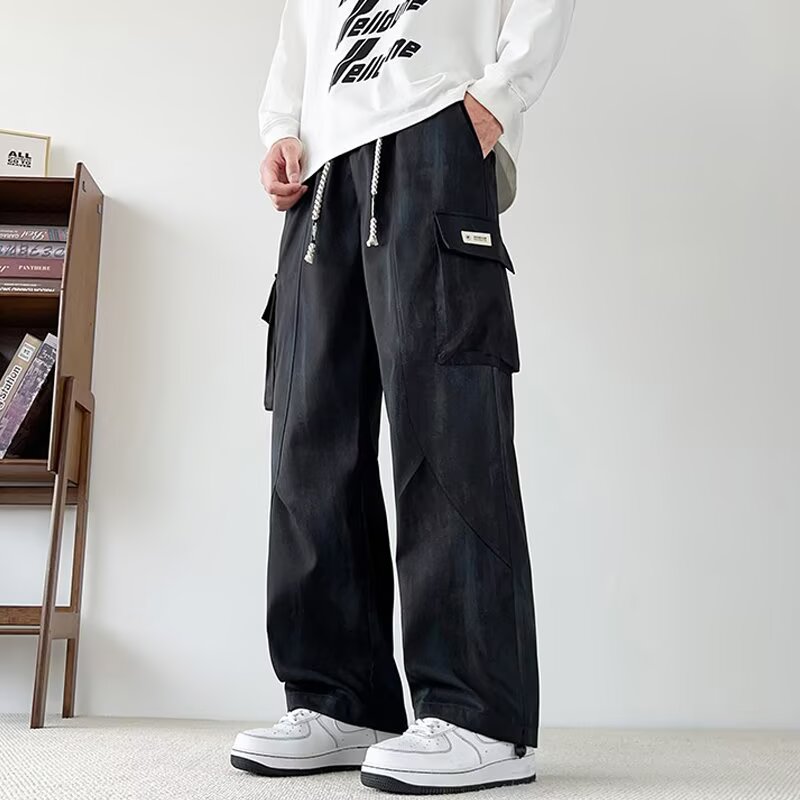 卫裤男款宽松潮牌运动裤2百搭A079-K20-P43【网络图1】4-8XL元,男装休闲裤,电商A079