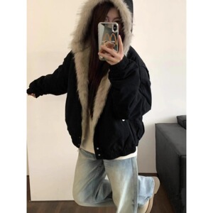 【47】新款冬季座连帽棉服男女外套加厚棉衣潮A079-1083-P98图片