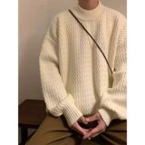【41】2025新款慵懒长袖毛衣圆领针织衫A079-5629-P49，男装针织衫/毛衣，电商A079