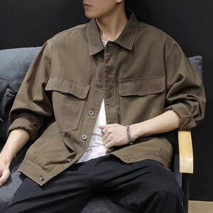 夹克衬衫外套男2025新款秋季A079-C01-P58【网络图1】4-8XL元图片