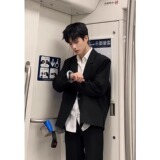 [006]垫肩西装原宿文艺气质简约时尚流行百搭新款A079-XZ01-P52，男装西服套装，电商A079