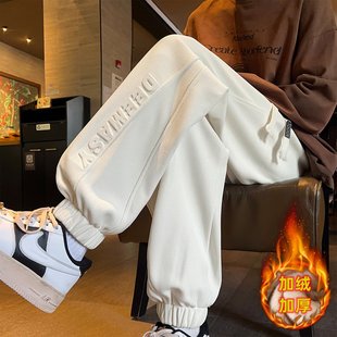 235 K162加绒 5新款 男A079 P41 加绒百搭运动卫裤