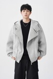 【网19】双拉链设计感开衫连帽卫衣男女A079-W303-P57，男装卫衣，电商A079