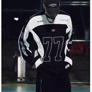【网7】机车服卫衣男春秋撞色拼接无帽衫A079-Y803-P67图片