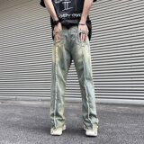 【7】牛仔裤男冬季直筒oversize阔腿裤A079-C611-P30，男装牛仔裤，电商A079