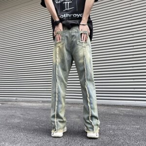 【7】牛仔裤男冬季直筒oversize阔腿裤A079-C611-P30图片