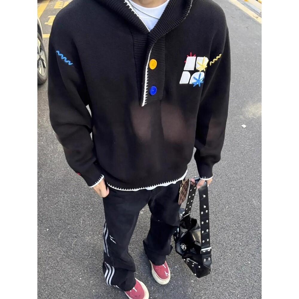 7连帽毛衣男女款多巴胺彩色宽松针织衫A079-MY9601-P61,男装针织衫/毛衣,电商A079