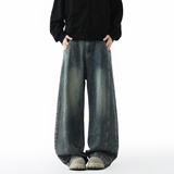 【079】牛仔裤男士做旧水洗直筒裤宽松休闲长裤A079-K8898-P41，男装牛仔裤，电商A079