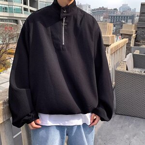 【网59】25半拉链卫衣男春秋季华夫格无帽初A079-676-P38,男装卫衣,电商A079