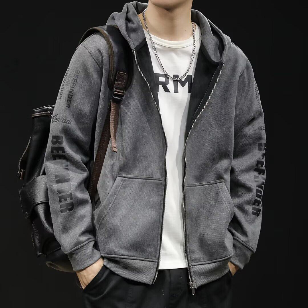 拉链开衫卫衣男连帽秋冬男款A079-W03-P55【网络图1】4-8XL元，男装卫衣，电商A079