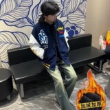 【284】25棒球服外套男女潮宽松情侣夹克上衣A079-A207夹棉-P68，男装夹克，电商A079