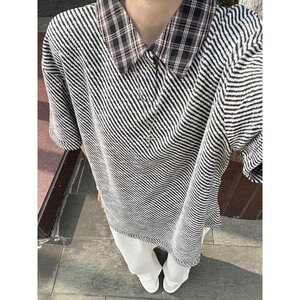 [012]T恤男士新款潮牌美式翻领polo衫宽松A079-D913-P37图片