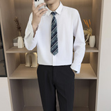 [006]黑衬衫男商务正装抗皱易打理衬衣垂感工作服A079-CY32-P35，男装衬衫，电商A079