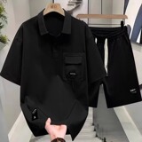 【013】短袖T恤男POLO衫夏休闲套装穿搭配一整套A079-9911-P58，男装T恤，电商A079