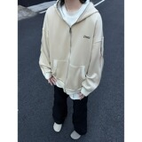 【网9】连帽开衫卫衣男款春秋季宽松休闲拉链外套A079-602-P51，女装短外套，电商A079