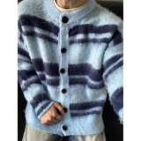 【网7】25毛衣开衫外套男女秋冬季氛围感针织衫A079-MY9564-P63，男装针织衫/毛衣，电商A079