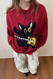 【7】25毛衣polo领毛衣男女秋冬季宽松休闲针织衫A079-9568-P57，男装针织衫/毛衣，电商A079