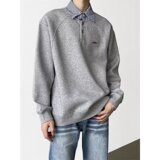 【网59】拼接假两件卫衣男秋冬2025新款宽松百搭A079-629-P42，男装卫衣，电商A079
