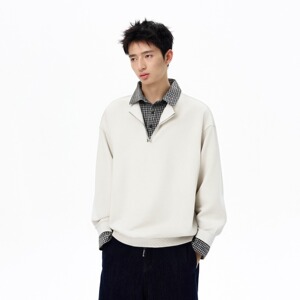 【网120】25polo领卫衣男宽松学院风假两件长袖外套A079-T50-P44图片