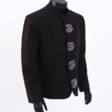 [001]立领黑色西装外套男烫钻花朵重工垫肩西服A079-XZ034-P65，男装西服套装，电商A079