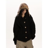 【网5】2秋冬老钱风纽扣立领复古毛衣织外套潮A079-MY412-P54，男装针织衫/毛衣，电商A079