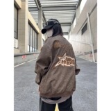 【网77】字母刺绣棒球服夹克男嘻哈宽松小众高街外套A079-G90-P49，男装夹克，电商A079