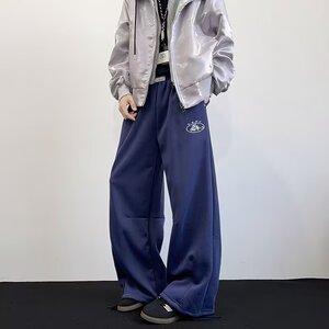 【网41】休闲裤字母直筒阔腿卫裤A079-A6068-52图片