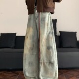 【网117】牛仔裤男女宽松阔腿做旧长裤A079-A5-P48，男装牛仔裤，电商A079
