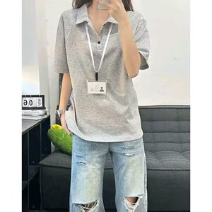 [012]短袖polo衫男女夏翻领t恤正肩五分袖A079-D202-P28图片