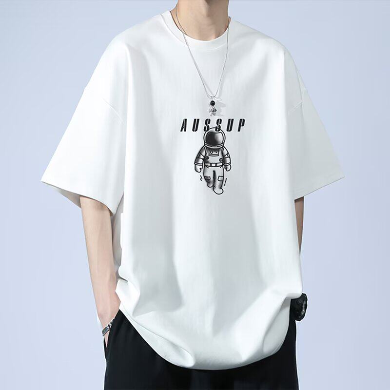 【003]印花半袖t恤上衣情侣装夏季百搭bf风短袖男A079-T140PP15,男装T恤,电商A079