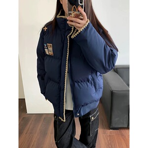 【215】25棉服男女冬季情侣装刺绣棉衣外套面包A079-M999-P85