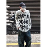 【7】仿貂毛字母毛衣男女宽松针织衫情侣上衣A079-MY9539-P54，男装针织衫/毛衣，电商A079