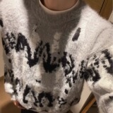 【79】圆领毛衣男女风马海毛软糯百搭针织衫A079-MY6639-P58，男装针织衫/毛衣，电商A079