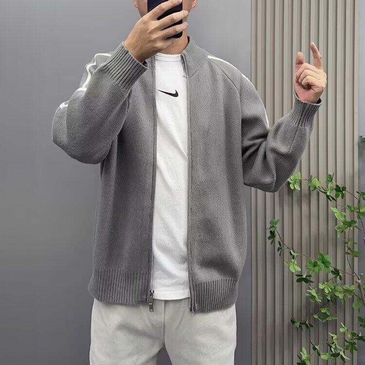 【网59】25拉链针织开衫男士外套A079-M40-P51,女装短外套,电商A079